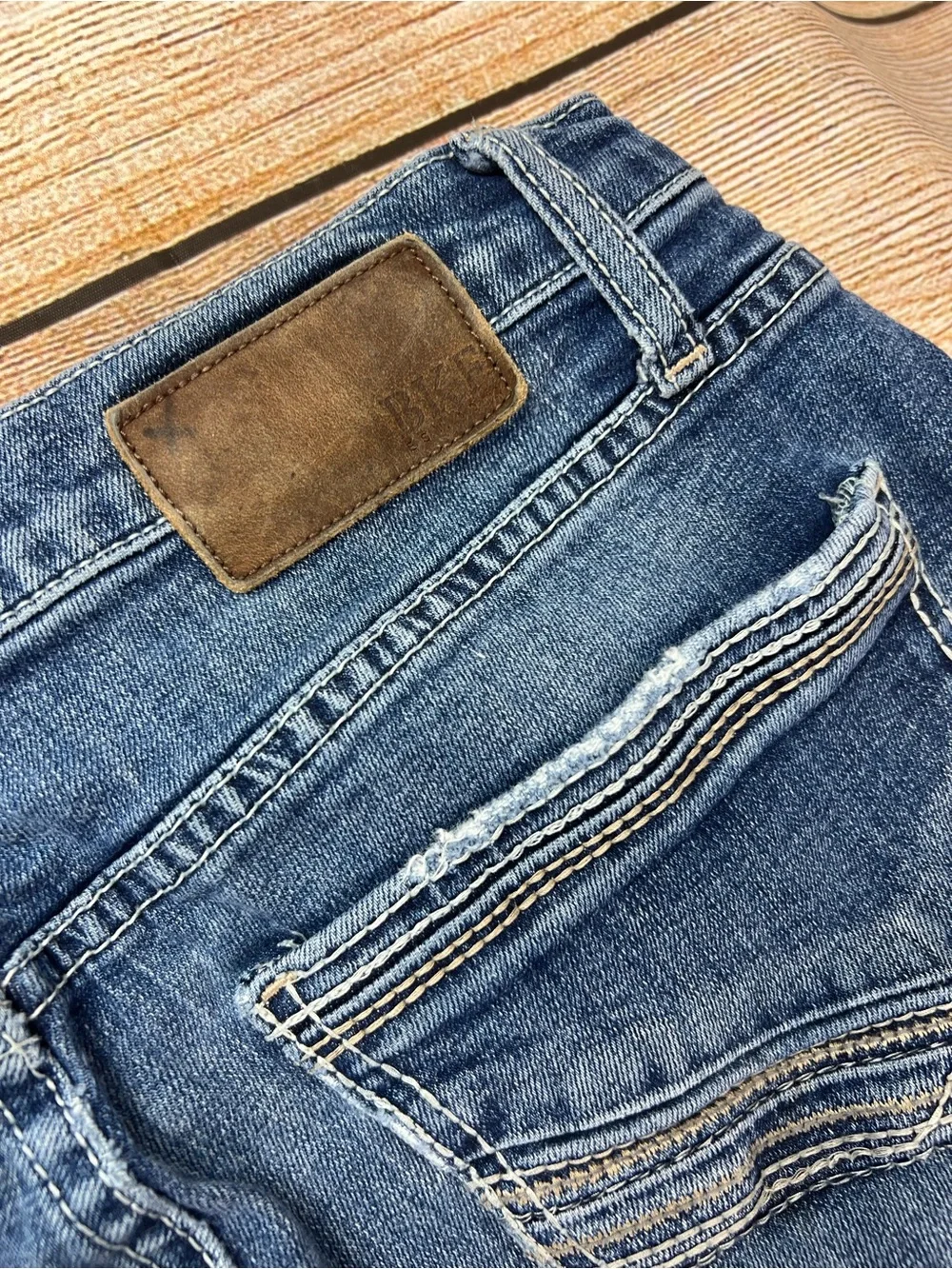 BKE Men Jeans 32x30 Straight Blue Denim